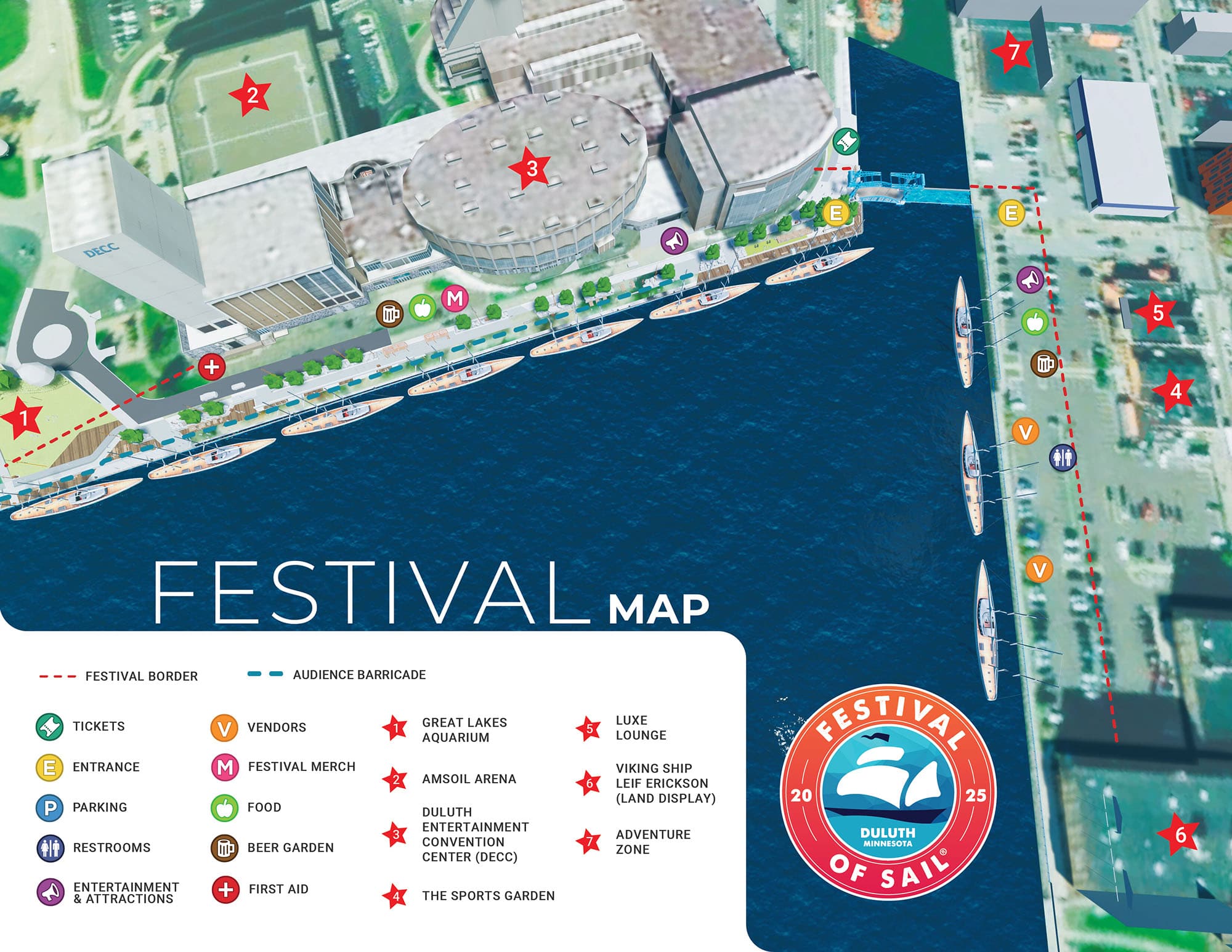 Festival of Sail Duluth 2025 Event Map